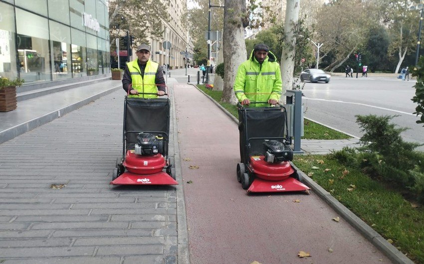 Bakıda küçə və parkları təmizləmək üçün yeni tozsoranlar gətirilib