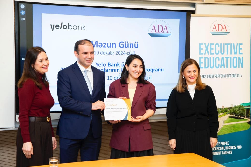 ADA Universiteti “Yelo Bank” əməkdaşları üçün təqdim etdiyi proqramı yekunlaşdırıb