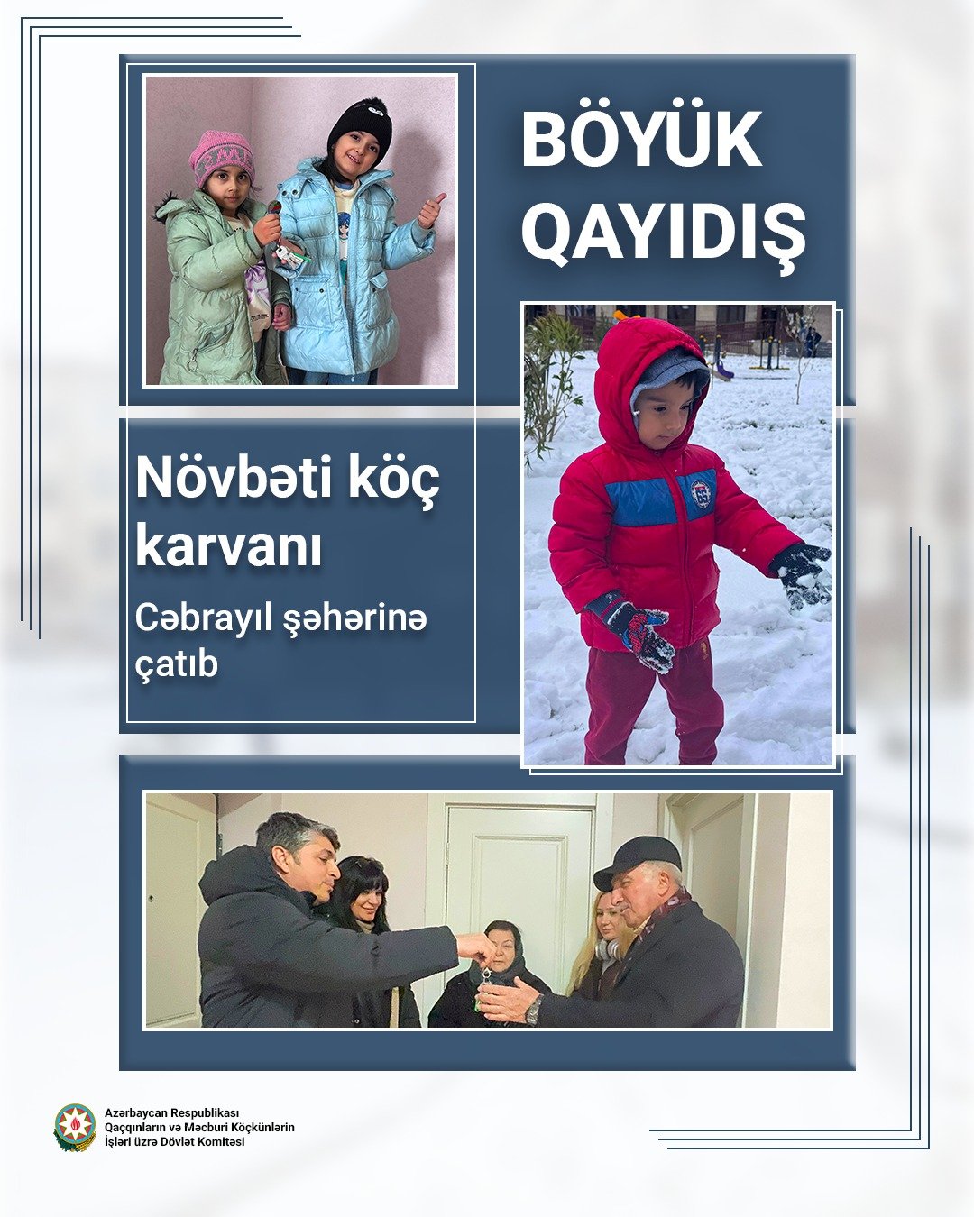 Növbəti köç karvanı Cəbrayıl şəhərinə çatıb