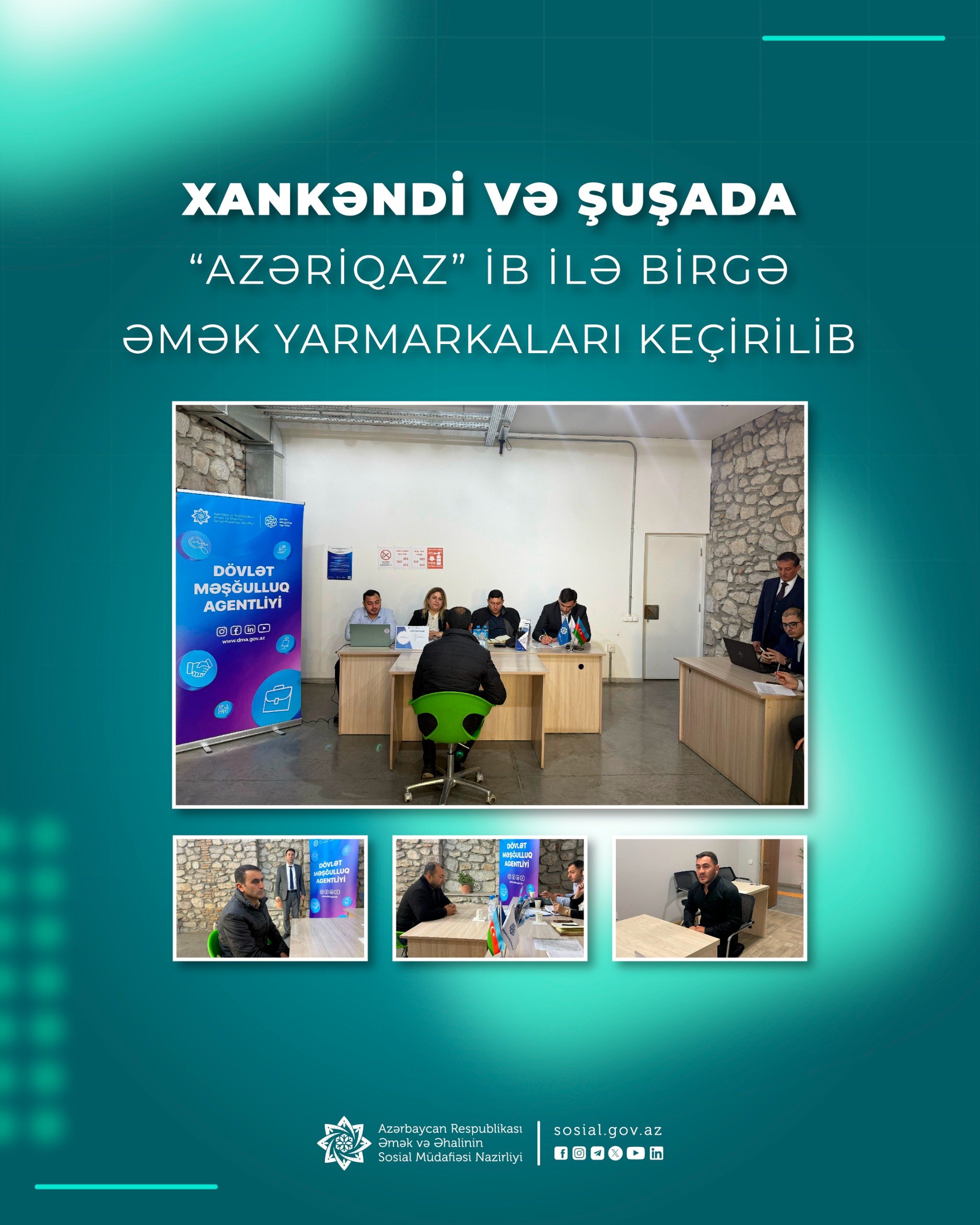 Xankəndi və Şuşada “Azəriqaz” İB ilə birgə əmək yarmarkaları keçirilib