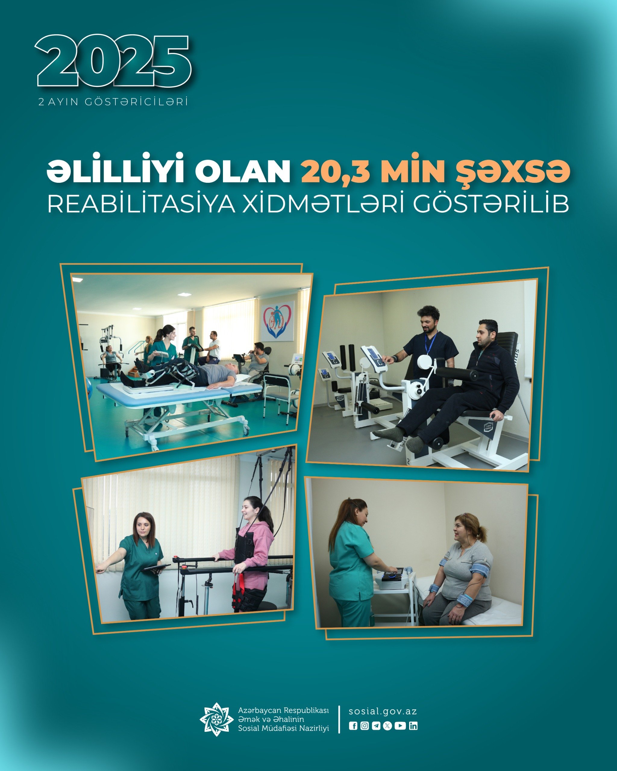 Əlilliyi olan 20,3 min şəxsə reabilitasiya xidmətləri göstərilib