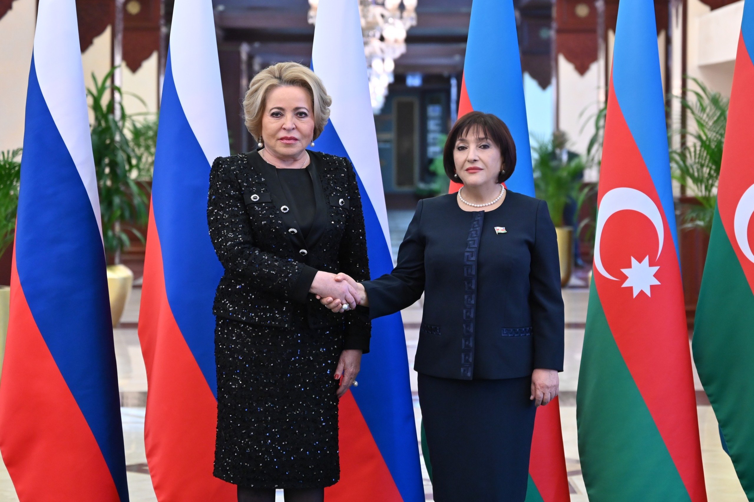 Milli Məclisin sədri Sahibə Qafarova Rusiya Federal Məclisi Federasiya Şurasının sədri Valentina Matviyenko ilə görüşüb