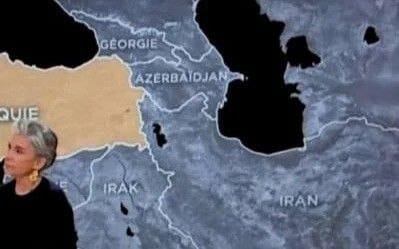 Fransa televiziyasında Ermənistanın xəritədən silinmiş fotosu yayımlandı