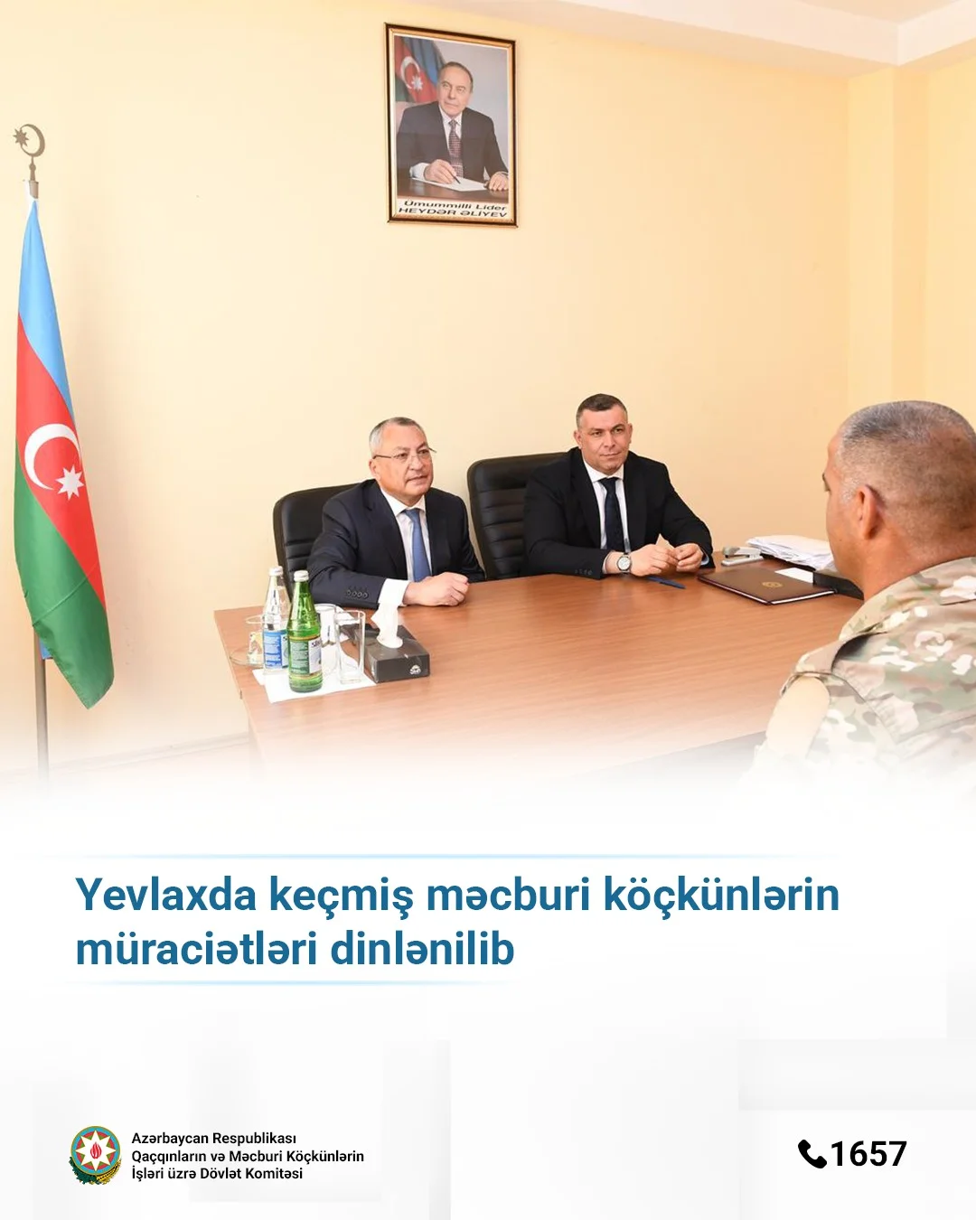 Yevlaxda keçmiş məcburi köçkünlərin müraciətləri dinlənilib