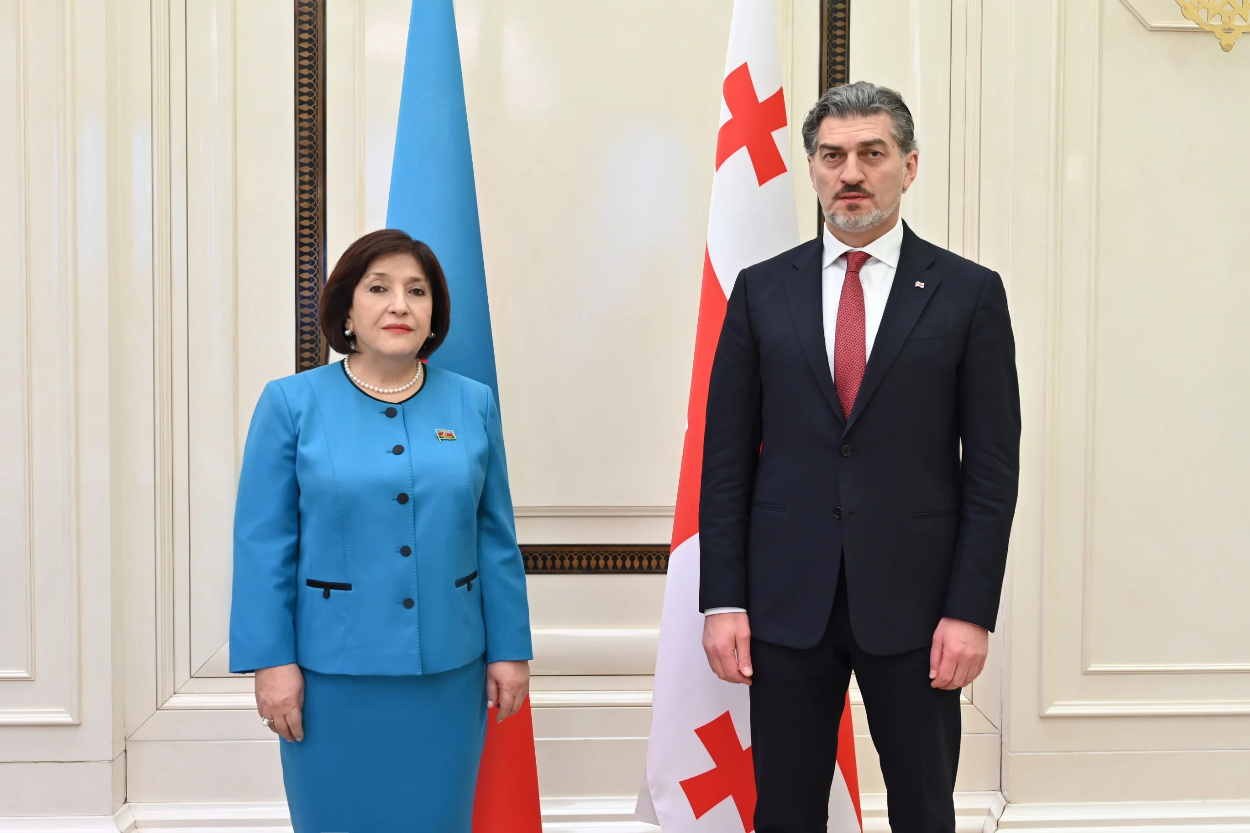 Milli Məclisin sədri Sahibə Qafarova Gürcüstan Prezidenti ilə görüşüb