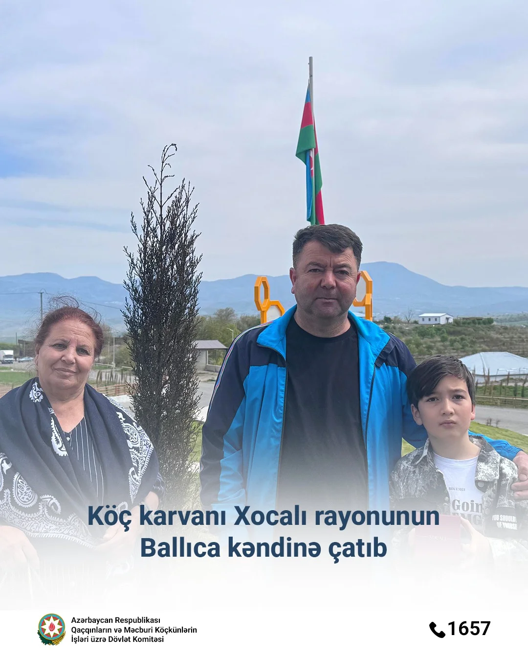 Növbəti köç karvanı Xocalı rayonunun Ballıca kəndinə çatıb