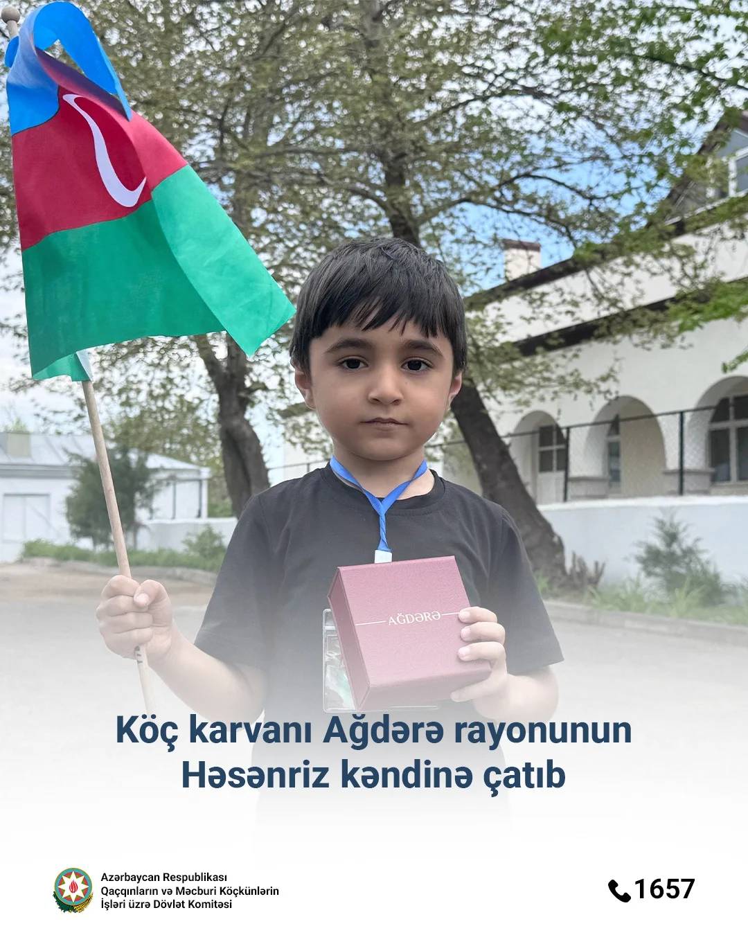 Köç karvanı Ağdərə rayonunun Həsənriz kəndinə çatıb