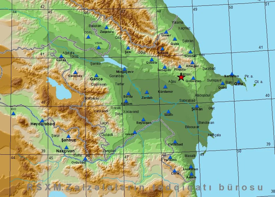 Şamaxı rayonunda zəlzələ qeydə alınıb