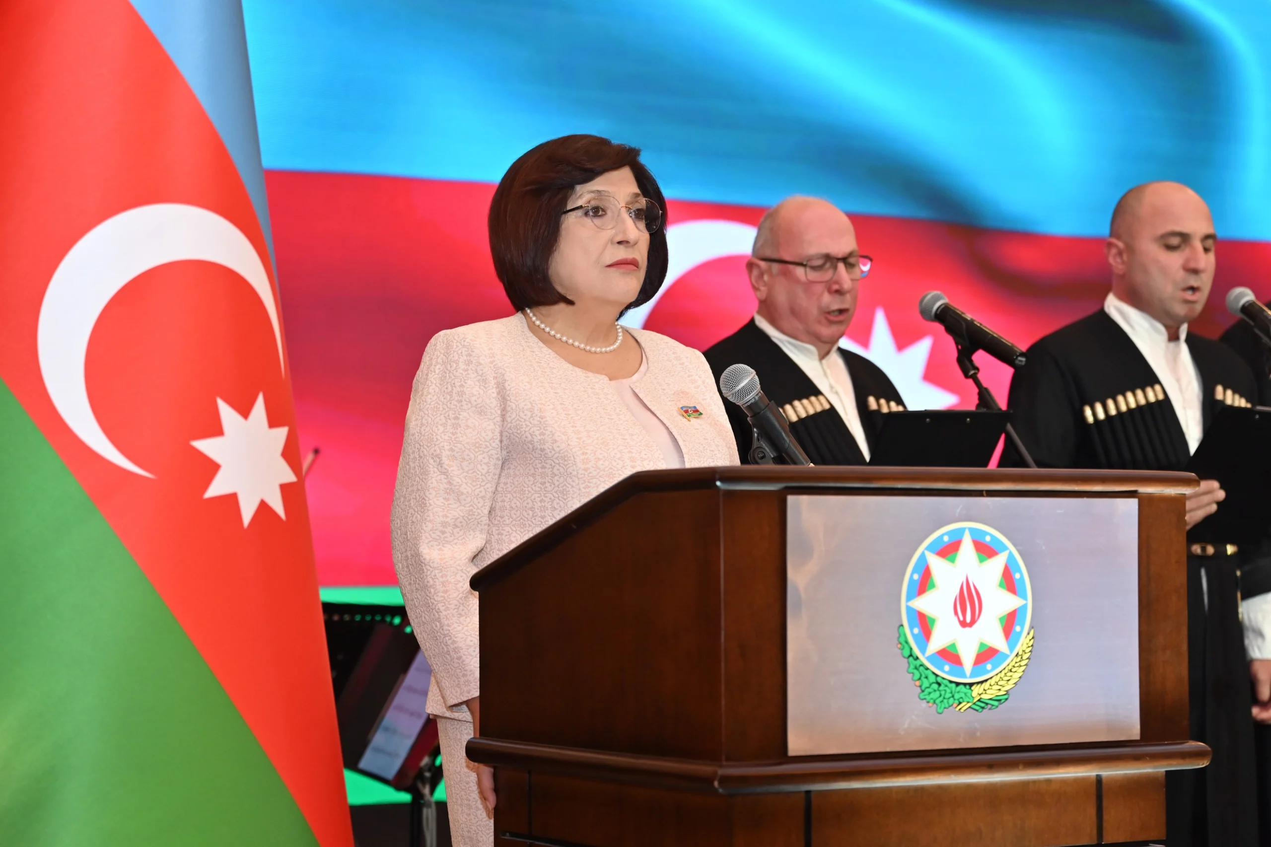 Milli Məclisin sədri Sahibə Qafarova Gürcüstanın Müstəqillik günü münasibəti ilə keçirilən tədbirdə çıxış edib