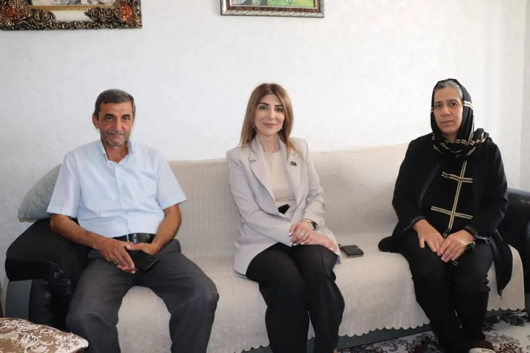 Günay Ağamalı Vətən Müharibəsi Şəhidi Kərimov Ağamoğlan Yusif oğlunun ailəsini ziyarət edib
