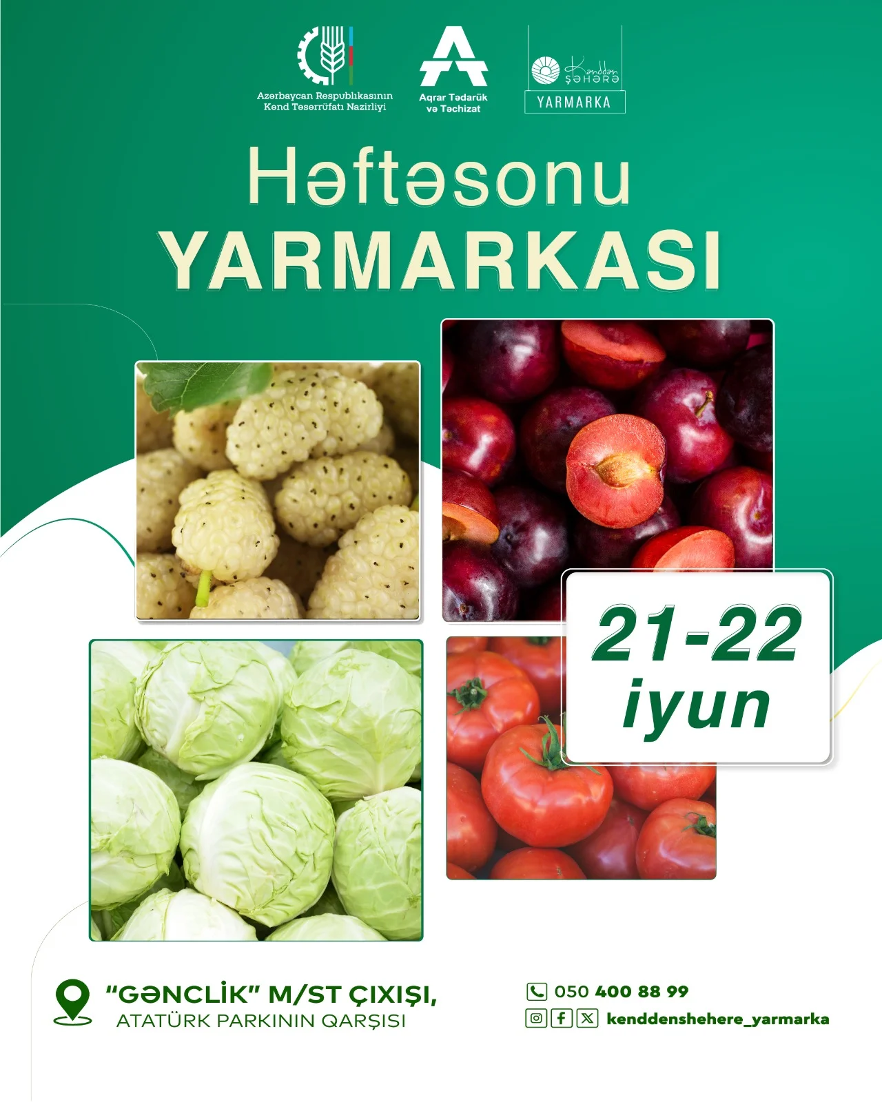 21-22 iyun tarixlərində “Kənddən Şəhərə” həftəsonu yarmarkası təşkil ediləcək