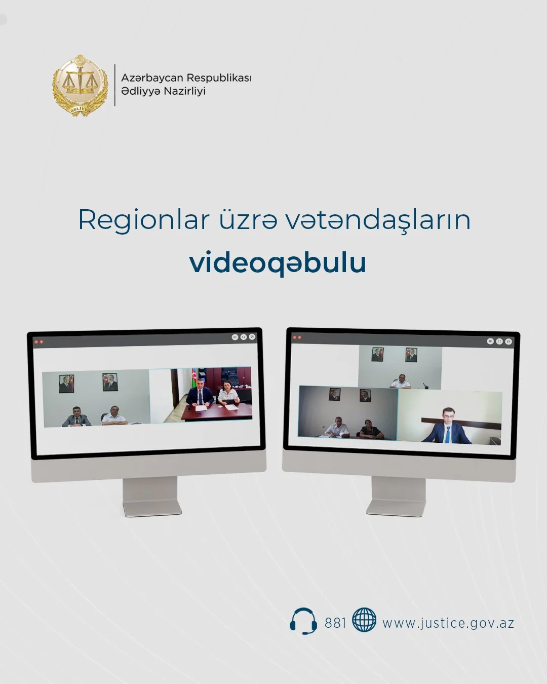 Ədliyyə Nazirliyi bölgələrdə yaşayan vətəndaşlar üçün videoqəbul imkanlarını genişləndirir