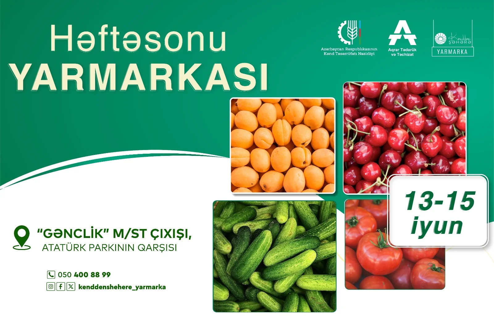 13-15 İyun tarixlərində “Kənddən Şəhərə” həftəsonu yarmarkası keçiriləcək