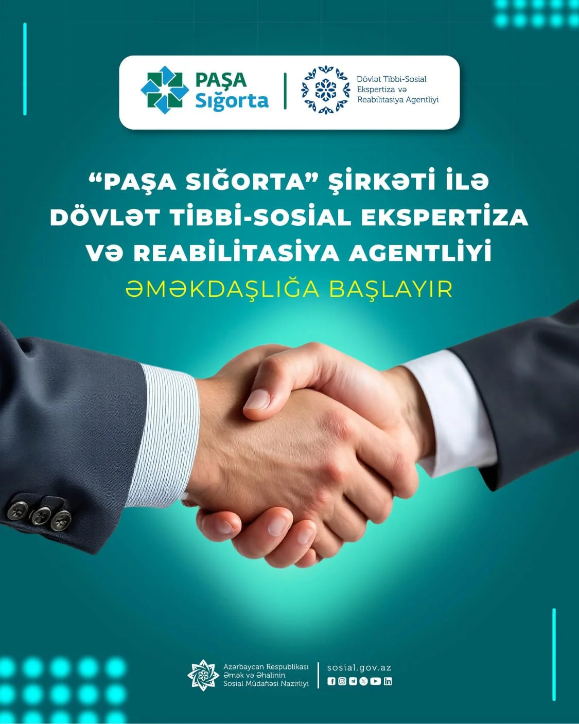 “PAŞA Sığorta” şirkəti ilə Dövlət Tibbi-Sosial Ekspertiza və Reabilitasiya Agentliyi əməkdaşlığa başlayır