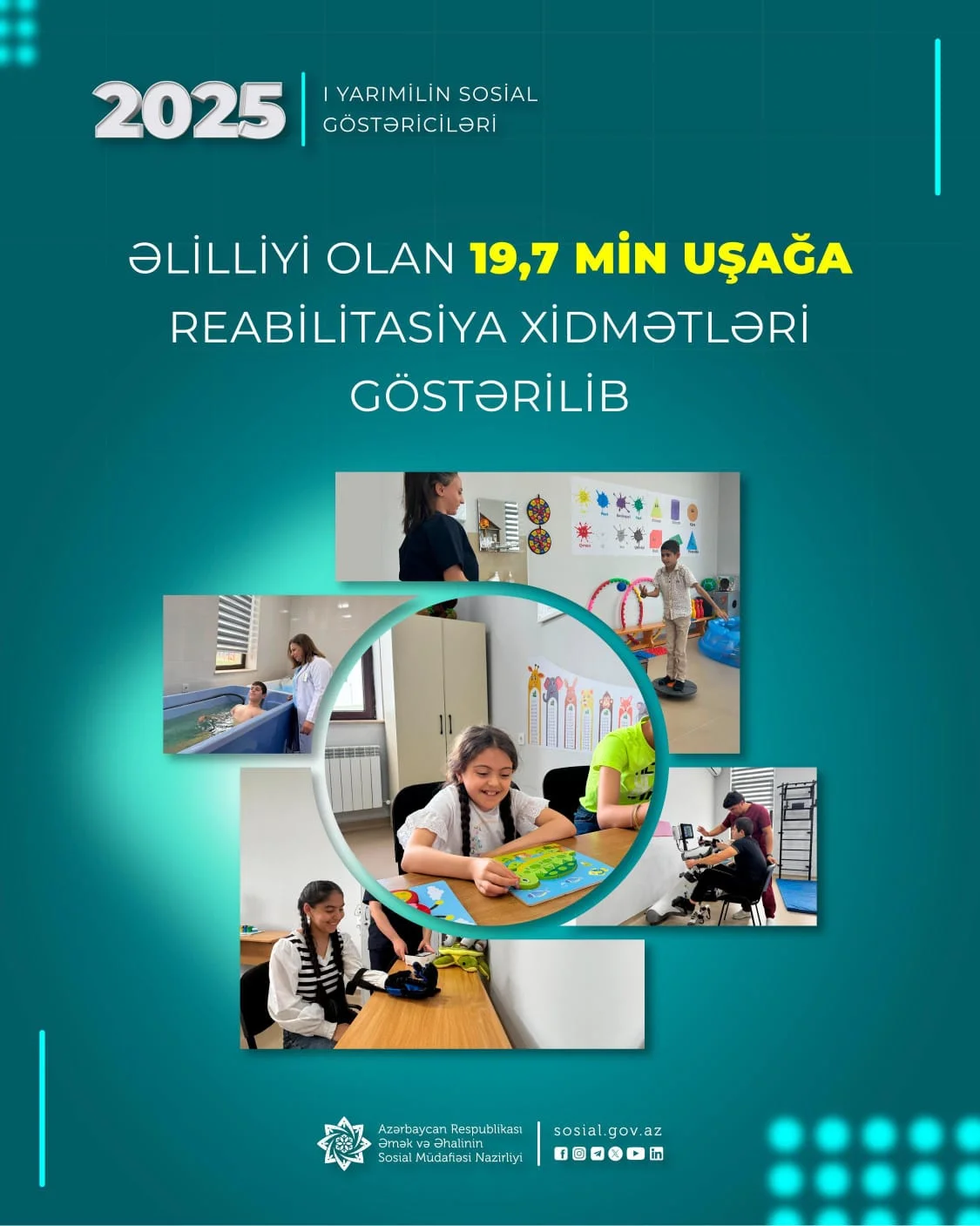 Əlilliyi olan 19,7 min uşağa reabilitasiya xidmətləri göstərilib