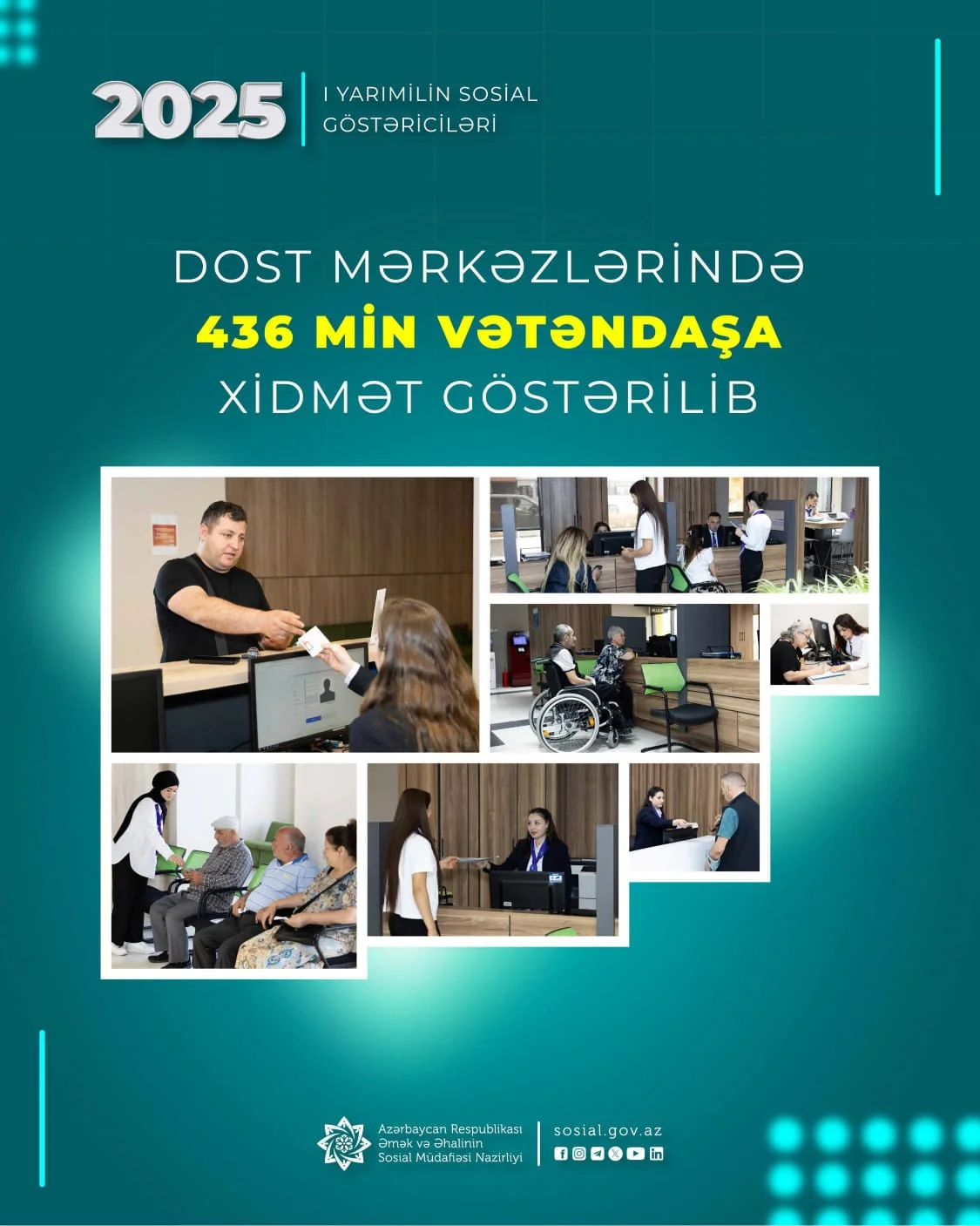 DOST mərkəzlərində 436 min vətəndaşa xidmət göstərilib