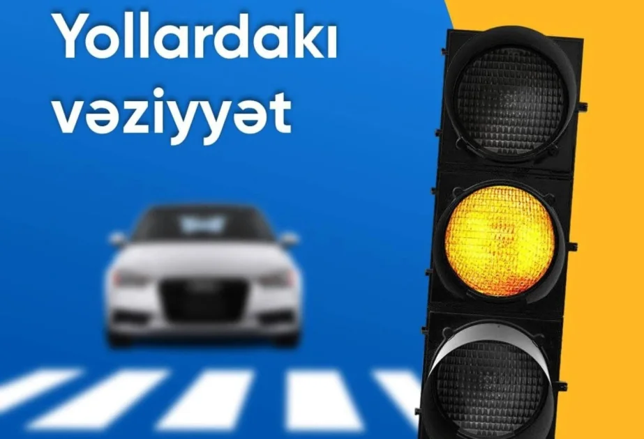 Bakıda bir sıra yollarda nəqliyyatın hərəkətində sıxlıq yaranıb