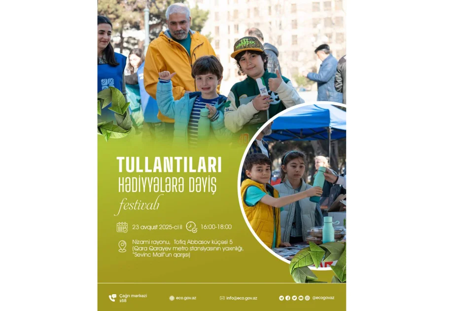 Nizami rayonunda “Tullantıları hədiyyələrə dəyiş” festivalı keçiriləcək