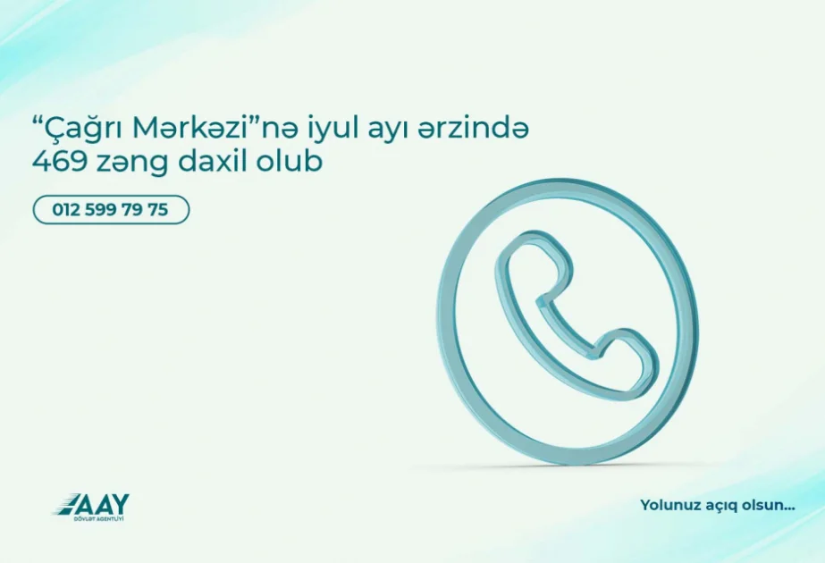 AAYDA: “Çağrı Mərkəzi”nə iyul ayı ərzində 469 zəng daxil olub