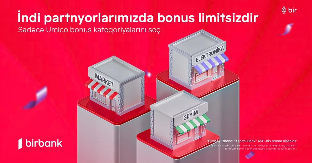 Birbank kartlarında yeni dövr: limitsiz bonuslar ilə daha çox qazanmaq imkanı