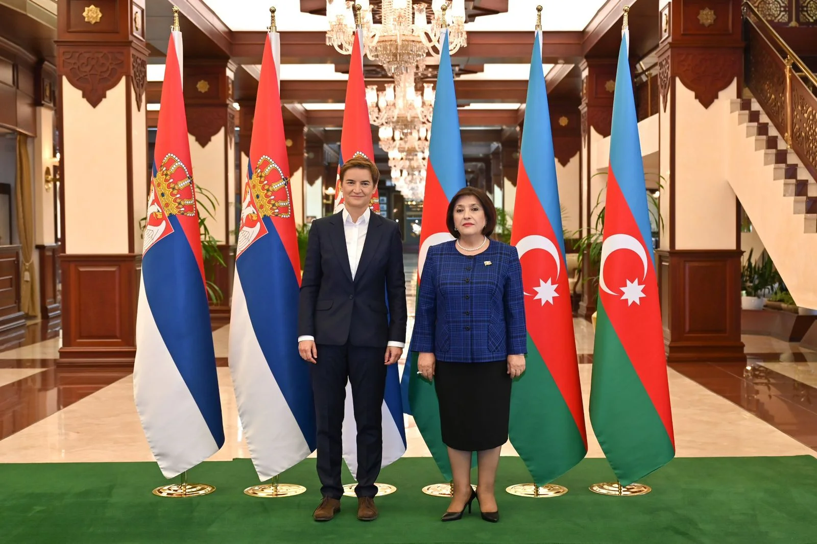 Milli Məclisin sədri Sahibə Qafarova Serbiya Milli Assambleyasının sədri ilə görüşüb