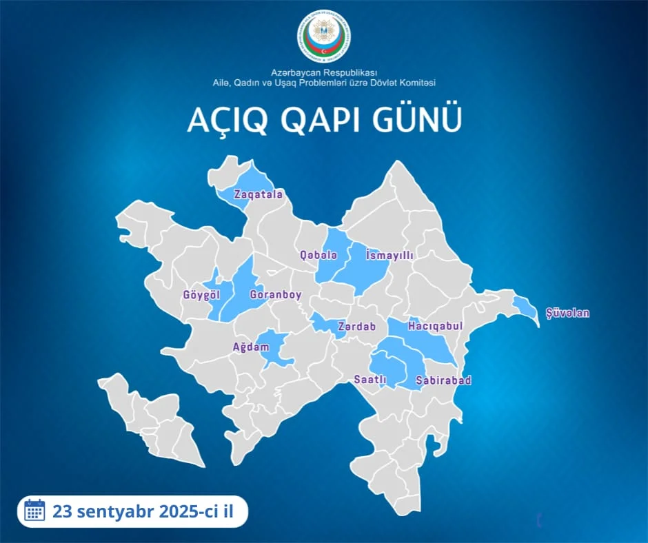 Ailə, Qadın və Uşaq Problemləri üzrə Dövlət Komitəsi Bakı şəhəri Xəzər rayonu və regionlarda növbəti “Açıq qapı” günü keçirəcək