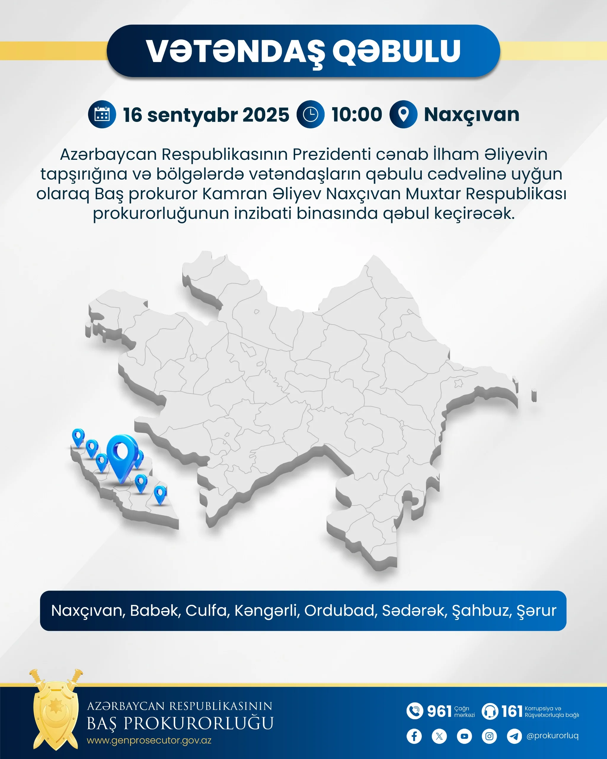 Baş Prokurorluğun Mətbuat xidmətinin məlumatı