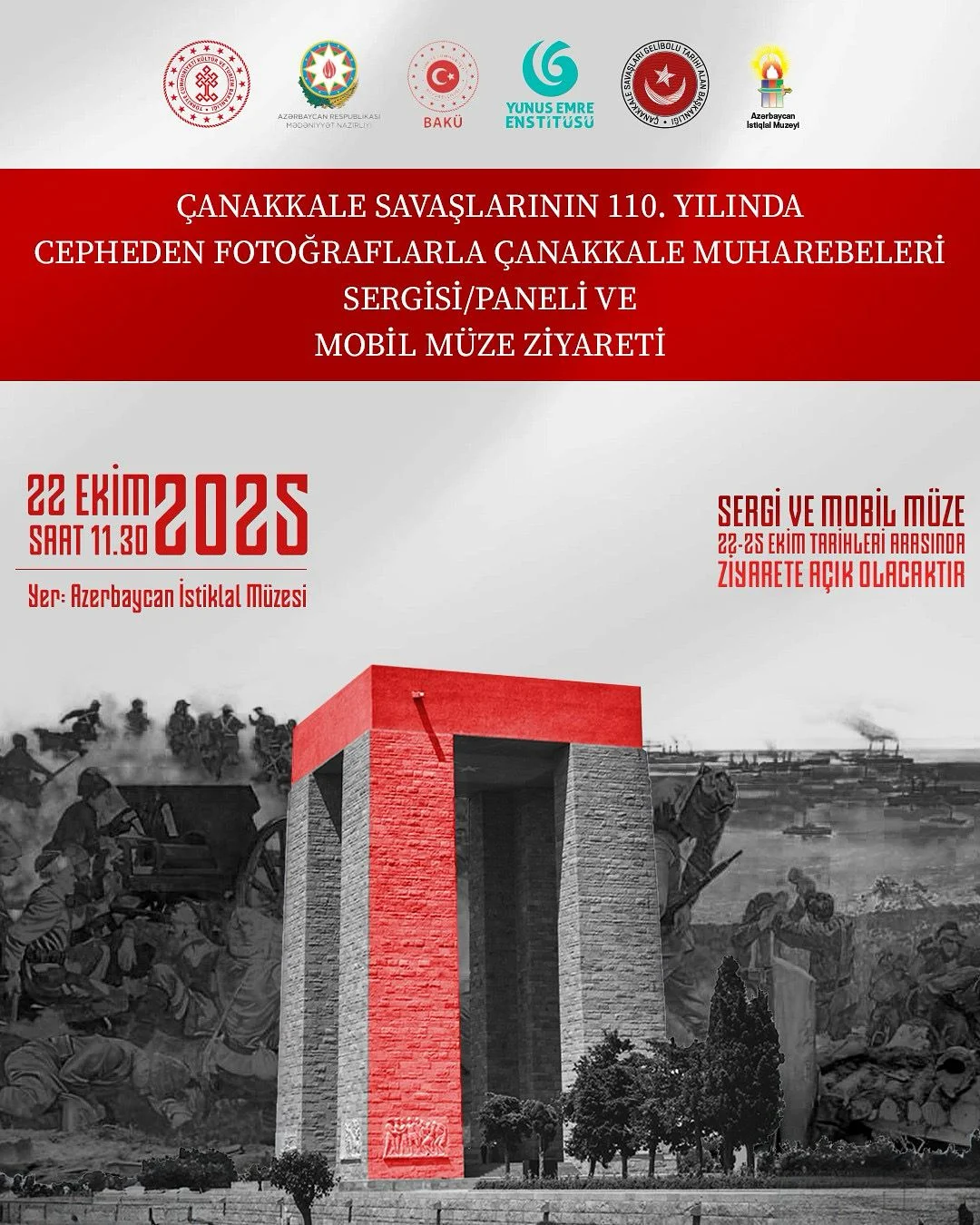 Çanaqqala Döyüşlərinin 110-cu ildönümünə həsr olunmuş sərgi və panel Azərbaycan İstiqlal Muzeyində keçiriləcək