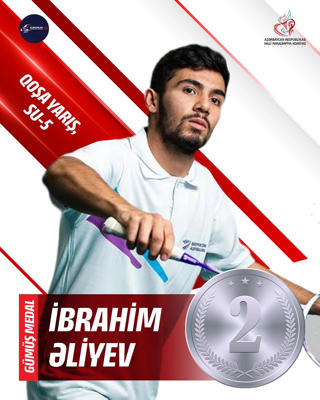 Parabadmintonçularımız Avropa çempionatını 2 gümüş medalla başa vurub