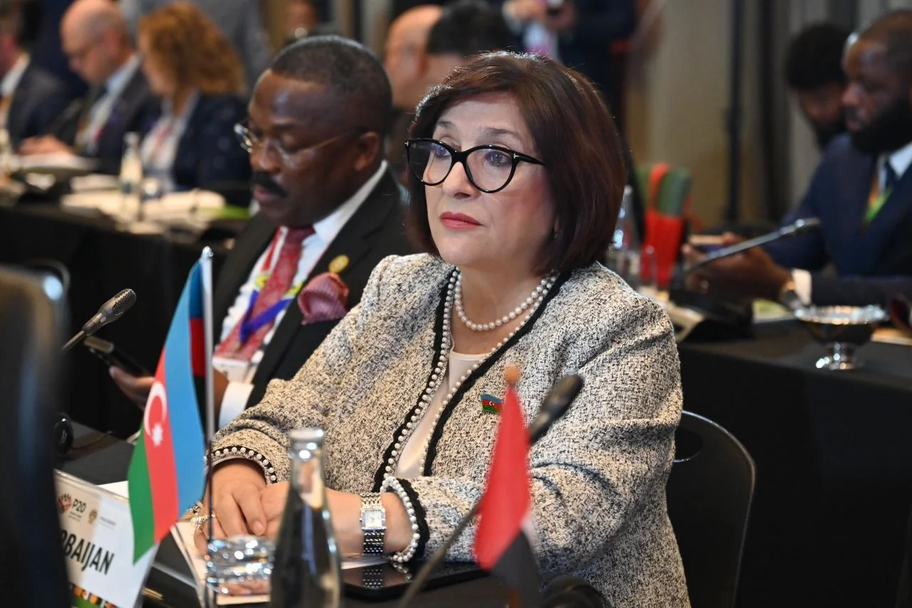 Milli Məclisin sədri Sahibə Qafarova Cənubi Afrika Respublikasında G20 Parlament Sədrlərinin 11-ci Sammitində çıxış edib