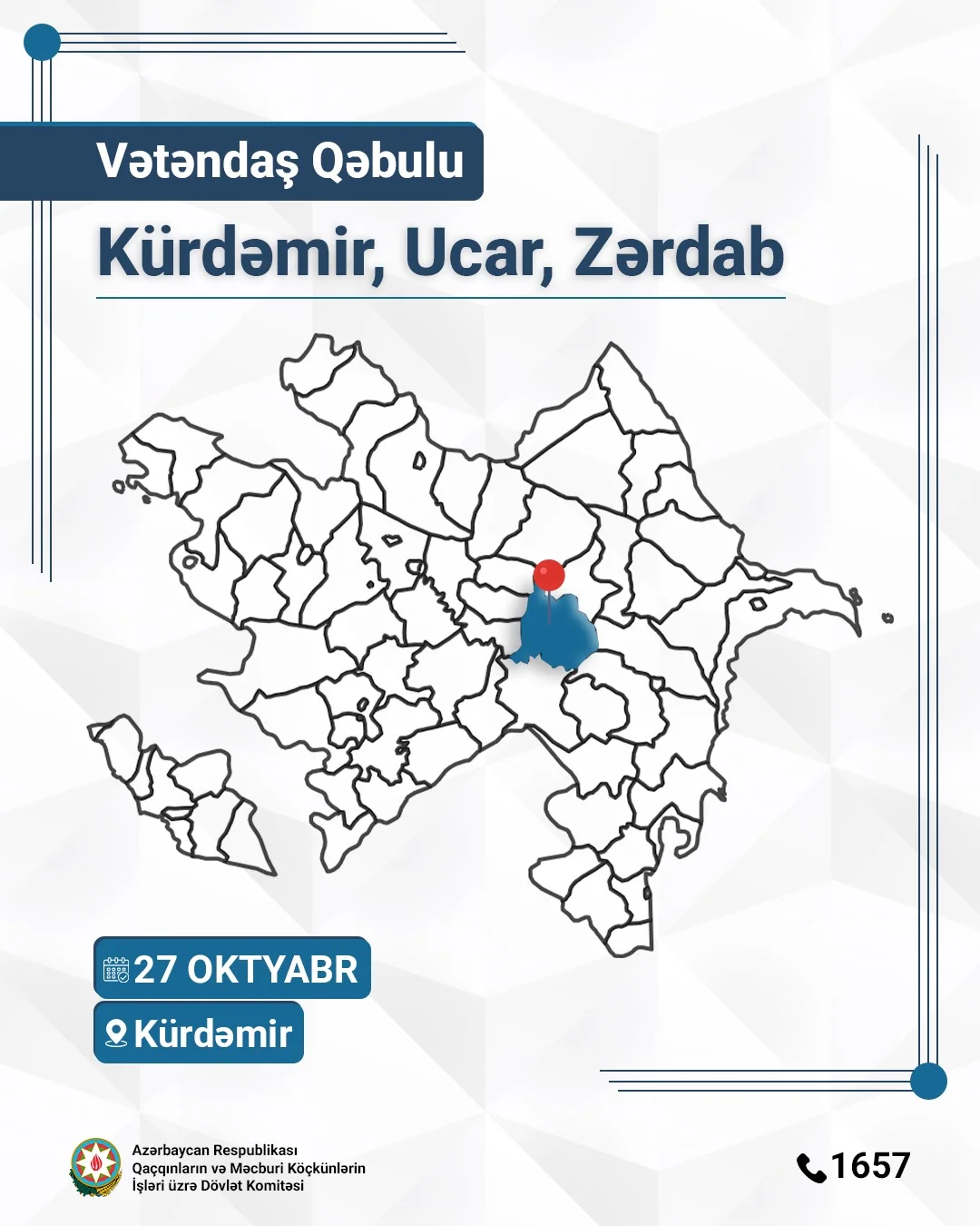 Prezident İlham Əliyevin tapşırığına əsasən Rövşən Rzayev Kürdəmirdə vətəndaşların qəbulunu keçirir Prezident İlham Əliyevin tapşırığına əsasən Rövşən Rzayev Kürdəmirdə vətəndaşların qəbulunu keçirir