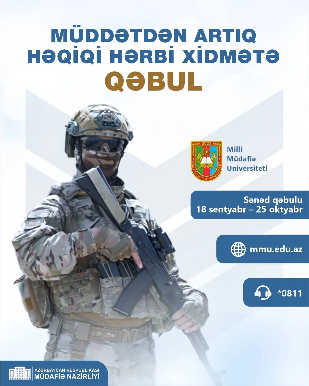Azərbaycan Ordusunda müddətdən artıq həqiqi hərbi xidmətə qəbul davam edir