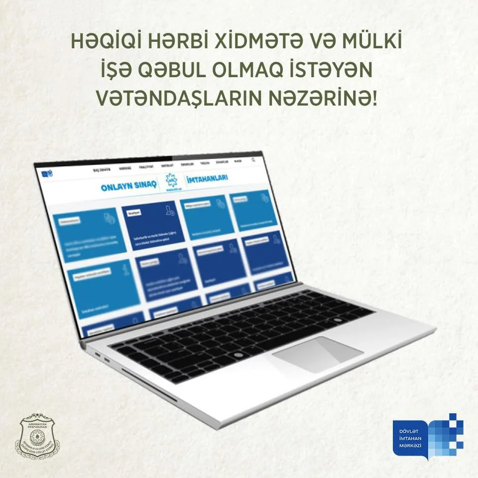 Dövlət Xidməti həqiqi hərbi xidmətə və mülki işə qəbul olmaq istəyən vətəndaşlar üçün müsabiqə elan edir