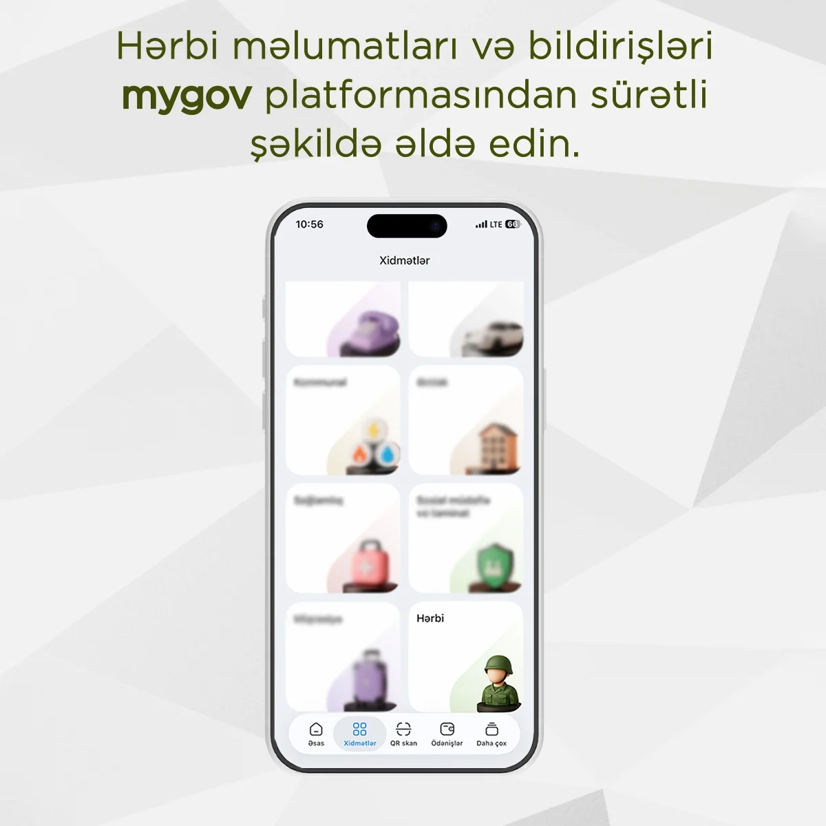 Hərbi məlumatları və bildirişləri “mygov”dan əldə etmək daha rahatdır