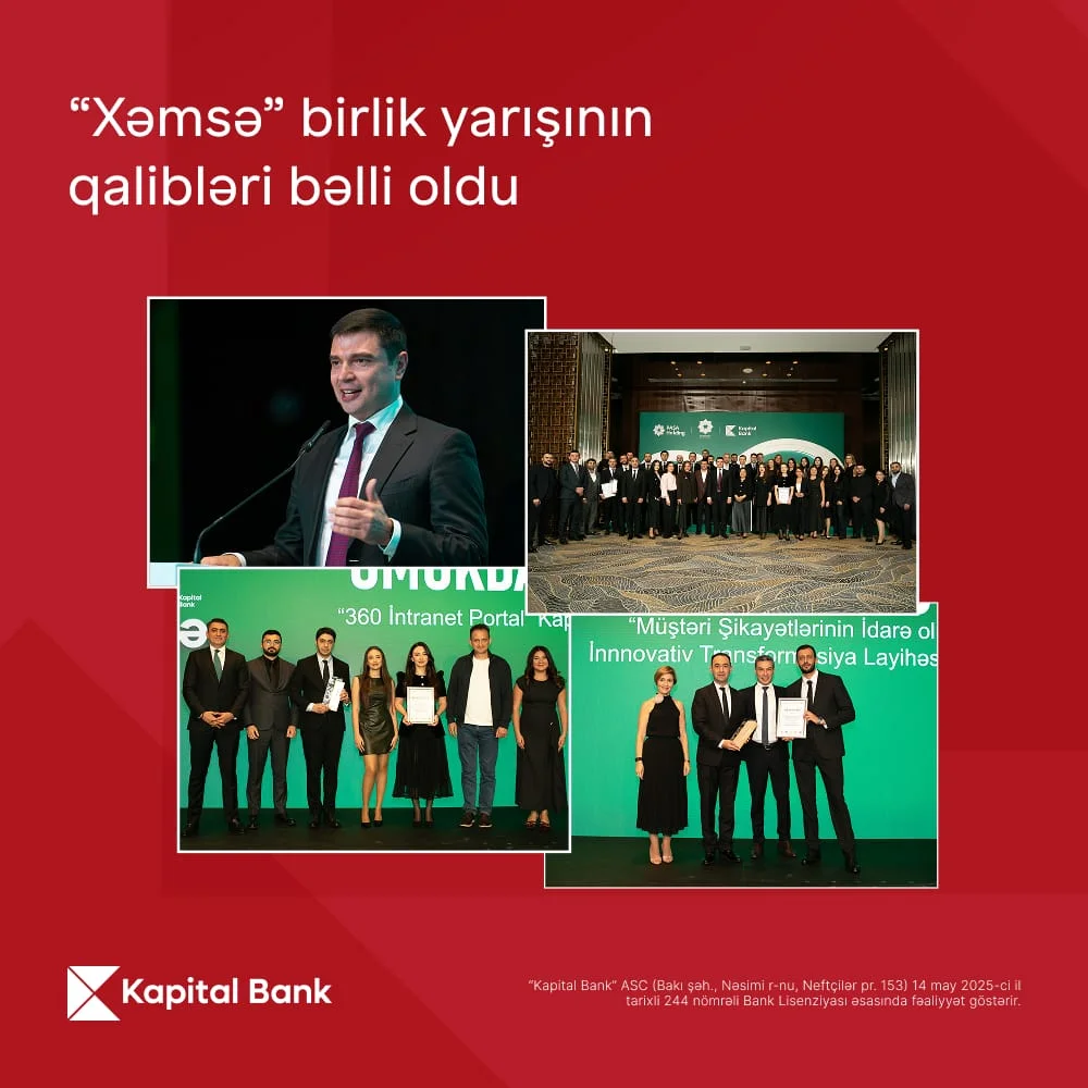 “Xəmsə” birlik yarışında Kapital Bank iki layihə ilə qalib oldu