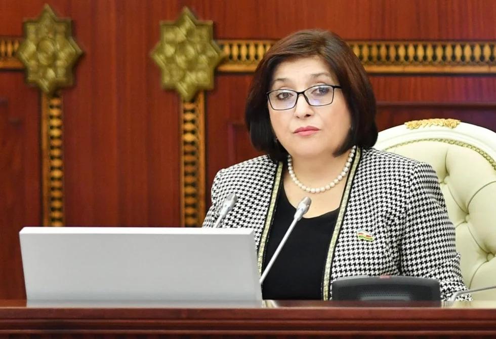 Milli Məclisin sədri Sahibə Qafarovanın parlamentin 2025-ci il 10 oktyabr tarixli plenar iclasında çıxışı