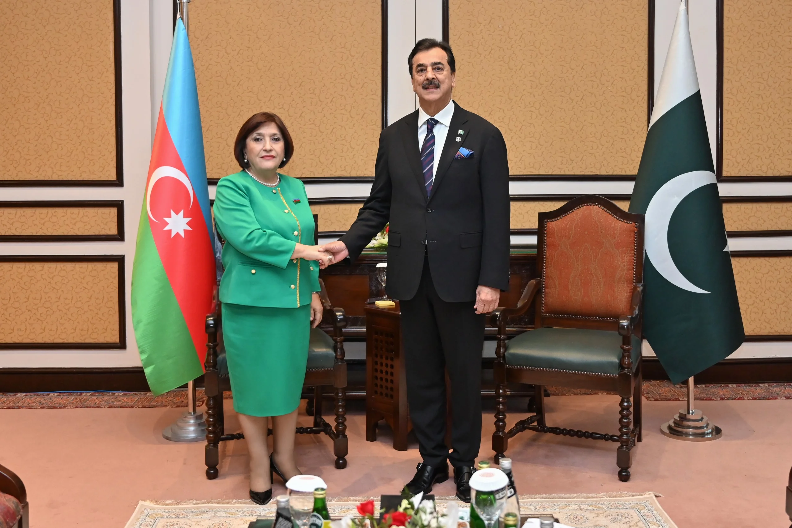 Milli Məclisin sədri Sahibə Qafarova Pakistan İslam Respublikası Senatının sədri ilə görüşüb
