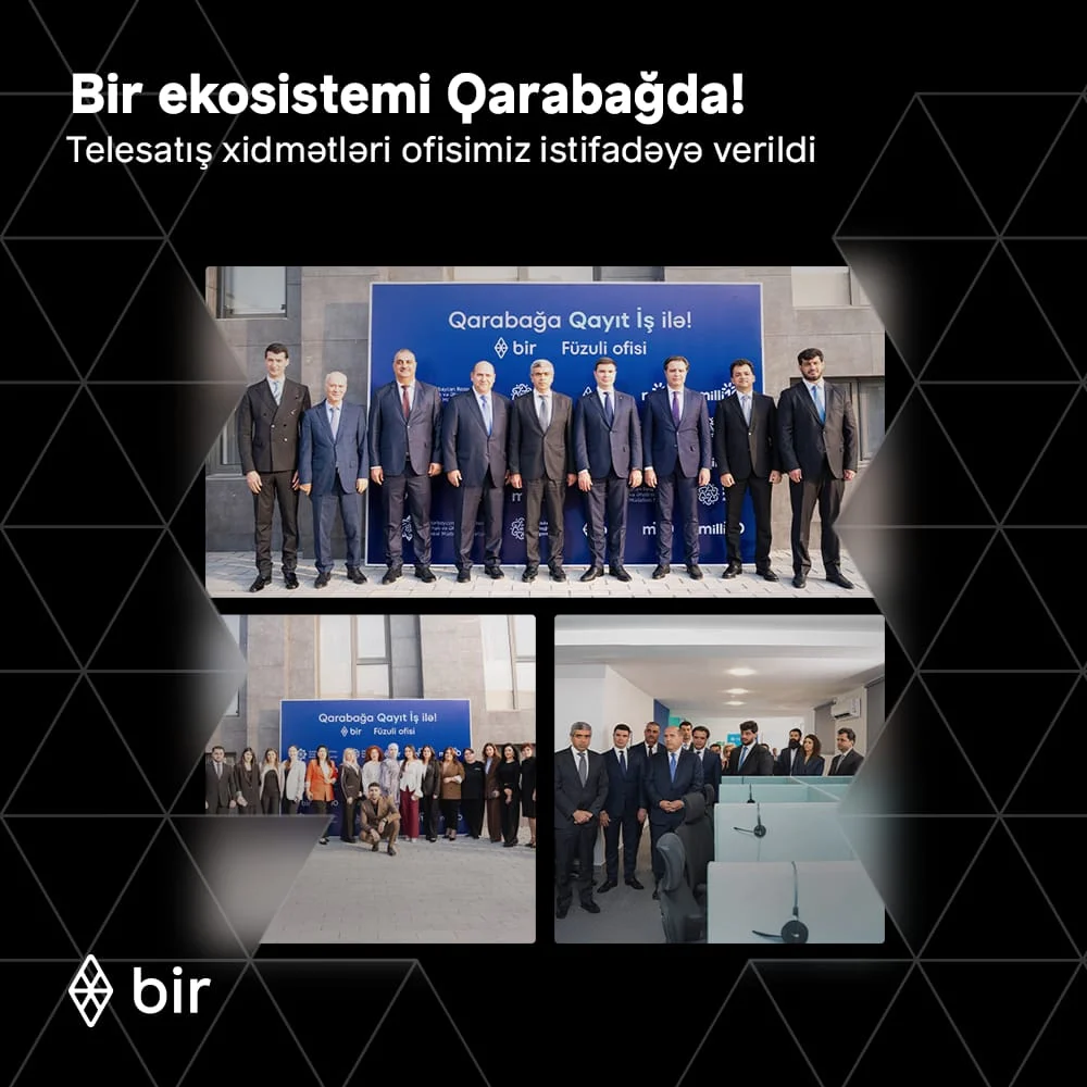 Bir ekosistemindən Qarabağda daha bir təşəbbüs: m10 və MilliÖn telesatış xidmətləri üçün yeni ofis açıldı