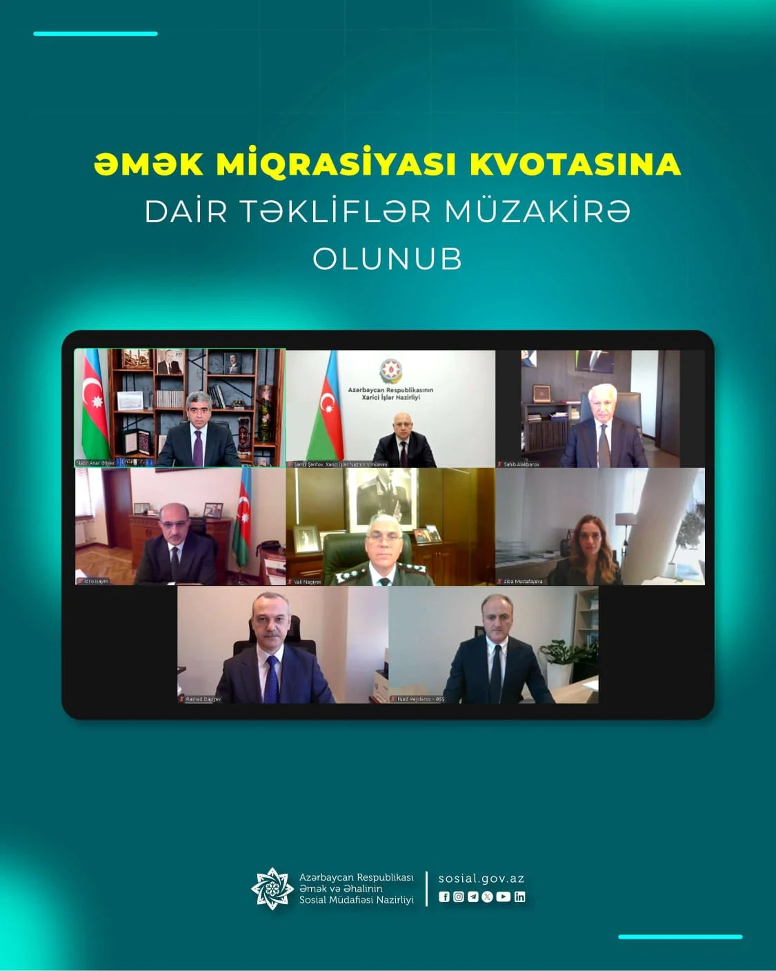 Əmək miqrasiyası kvotasına dair təkliflər müzakirə edilib