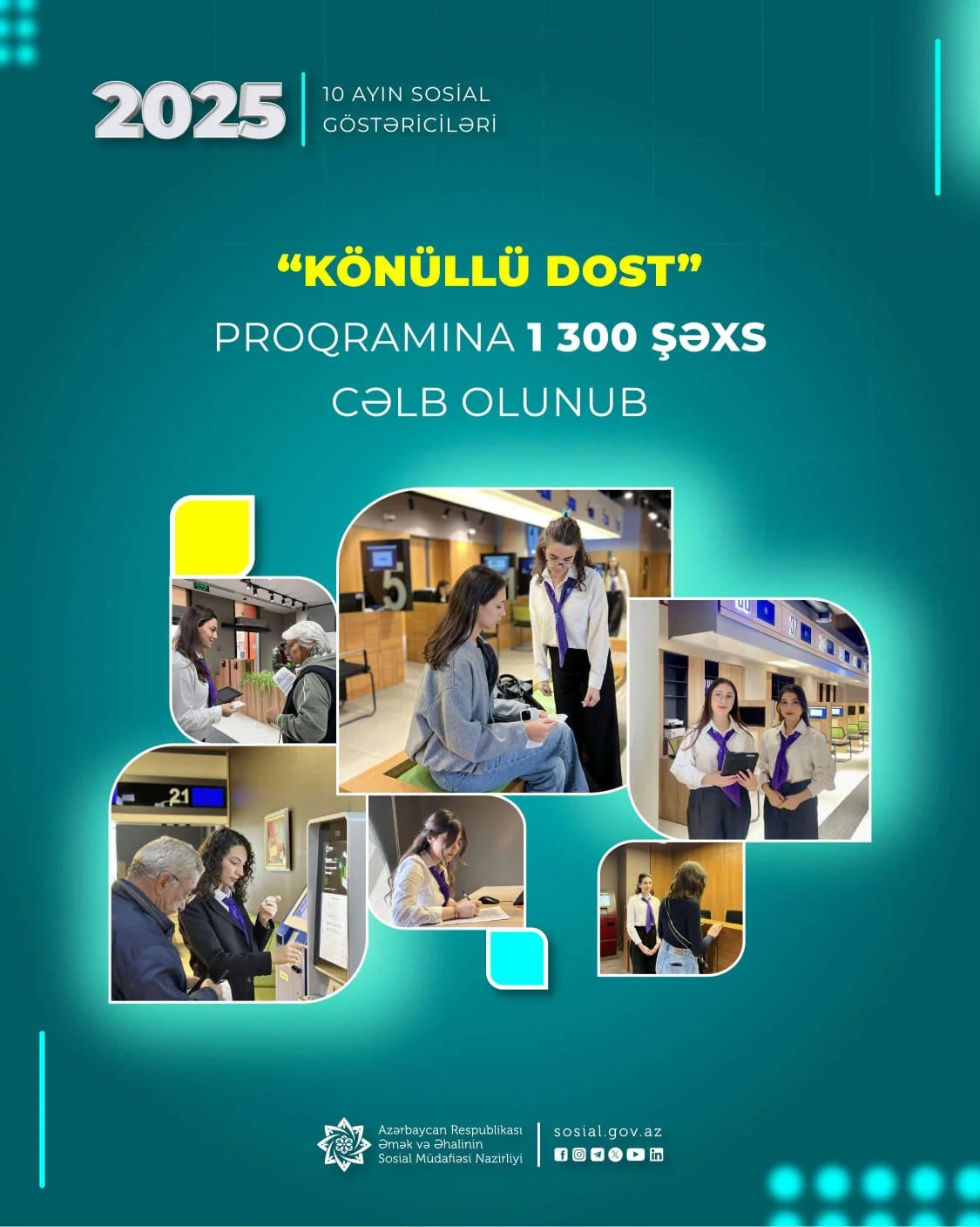 Bu ilin 10 ayında “Könüllü DOST” proqramına 1300 şəxs cəlb olunub