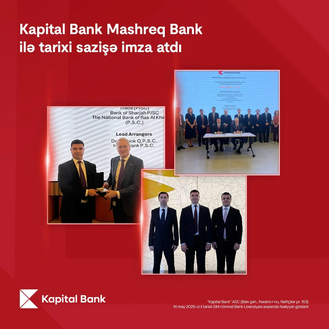 Kapital Bank “Mashreq Bank”la tarixi sazişə imza atdı