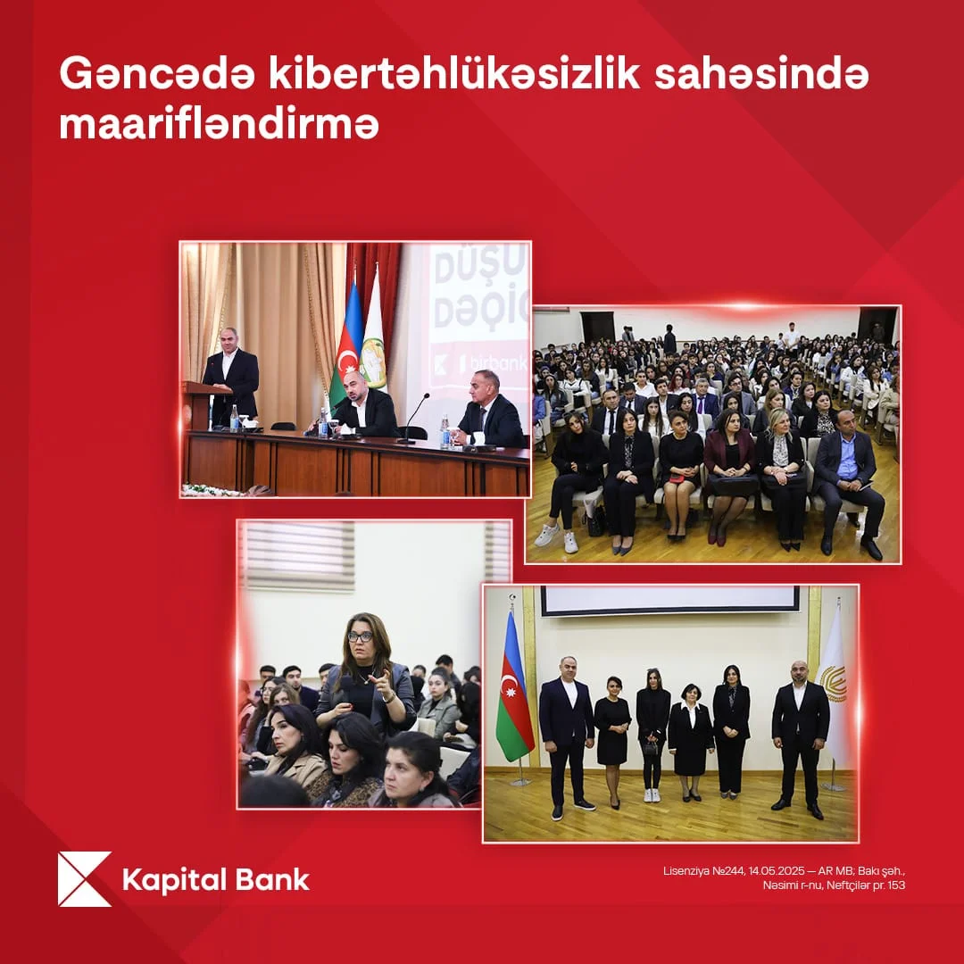 Kapital Bank Gəncədə kibertəhlükəsizlik mövzusunda təlimlər keçirdi