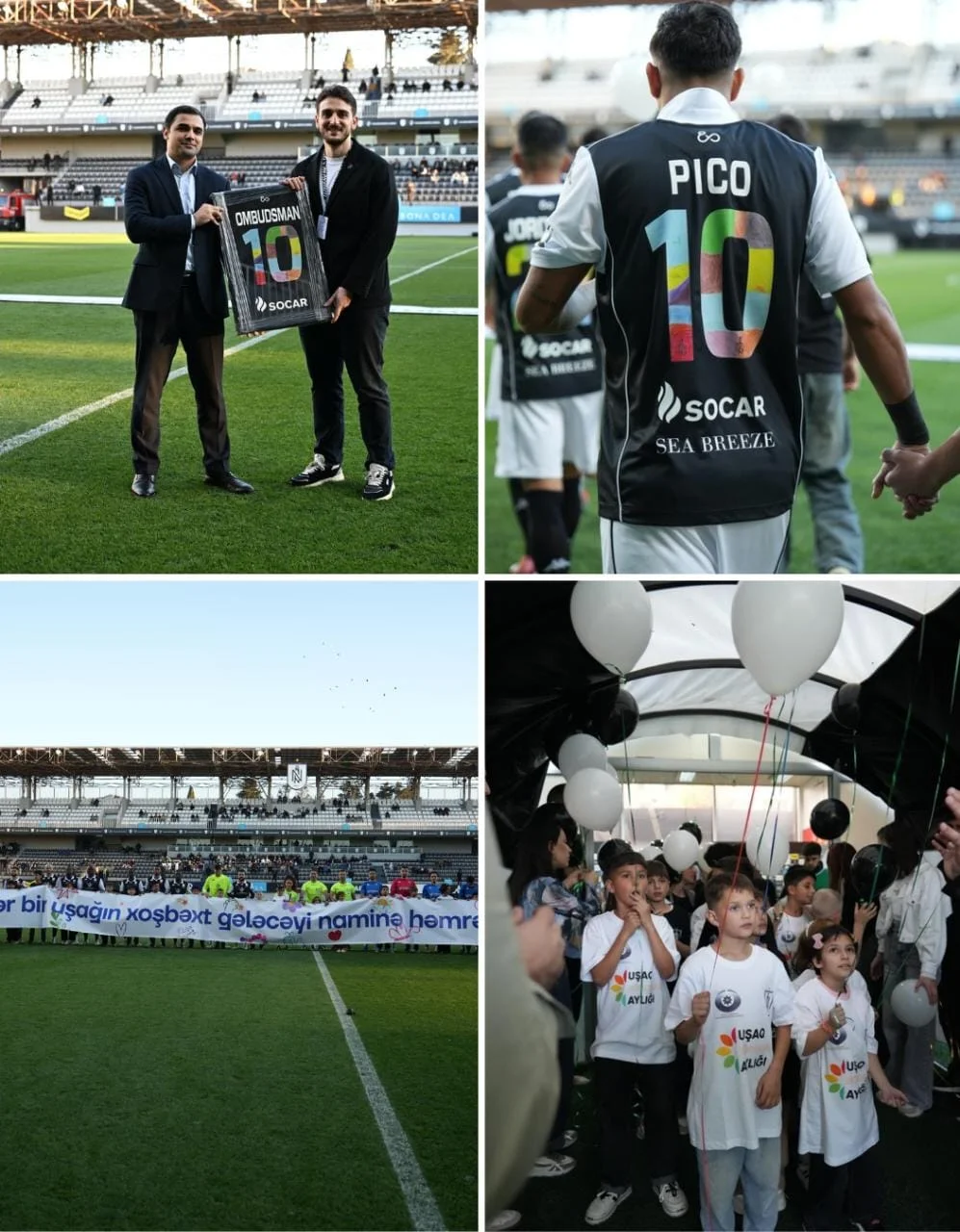 “Neftçi” Peşəkar Futbol Klubu “Uşaq Hüquqları Aylığı”na dəstək verib