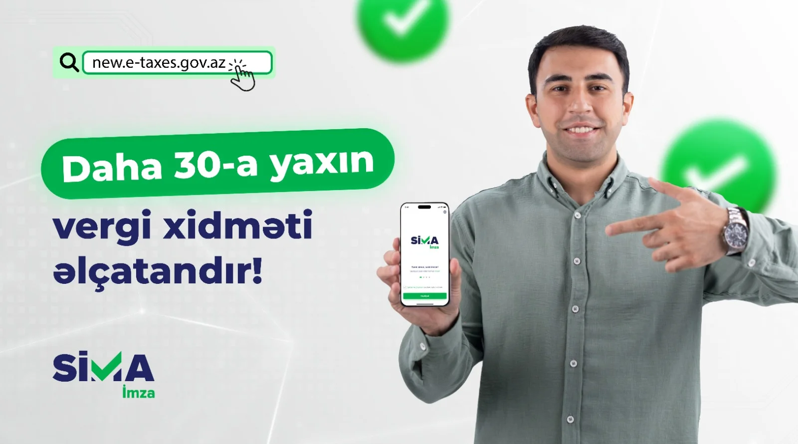 “SİMA İmza” ilə daha 30-a yaxın vergi xidməti əlçatandır