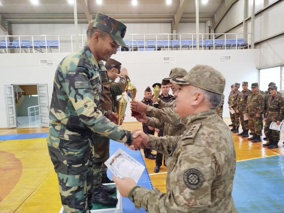 FHN-in Mülki müdafiə qoşunlarında güləş üzrə birincilik keçirilib