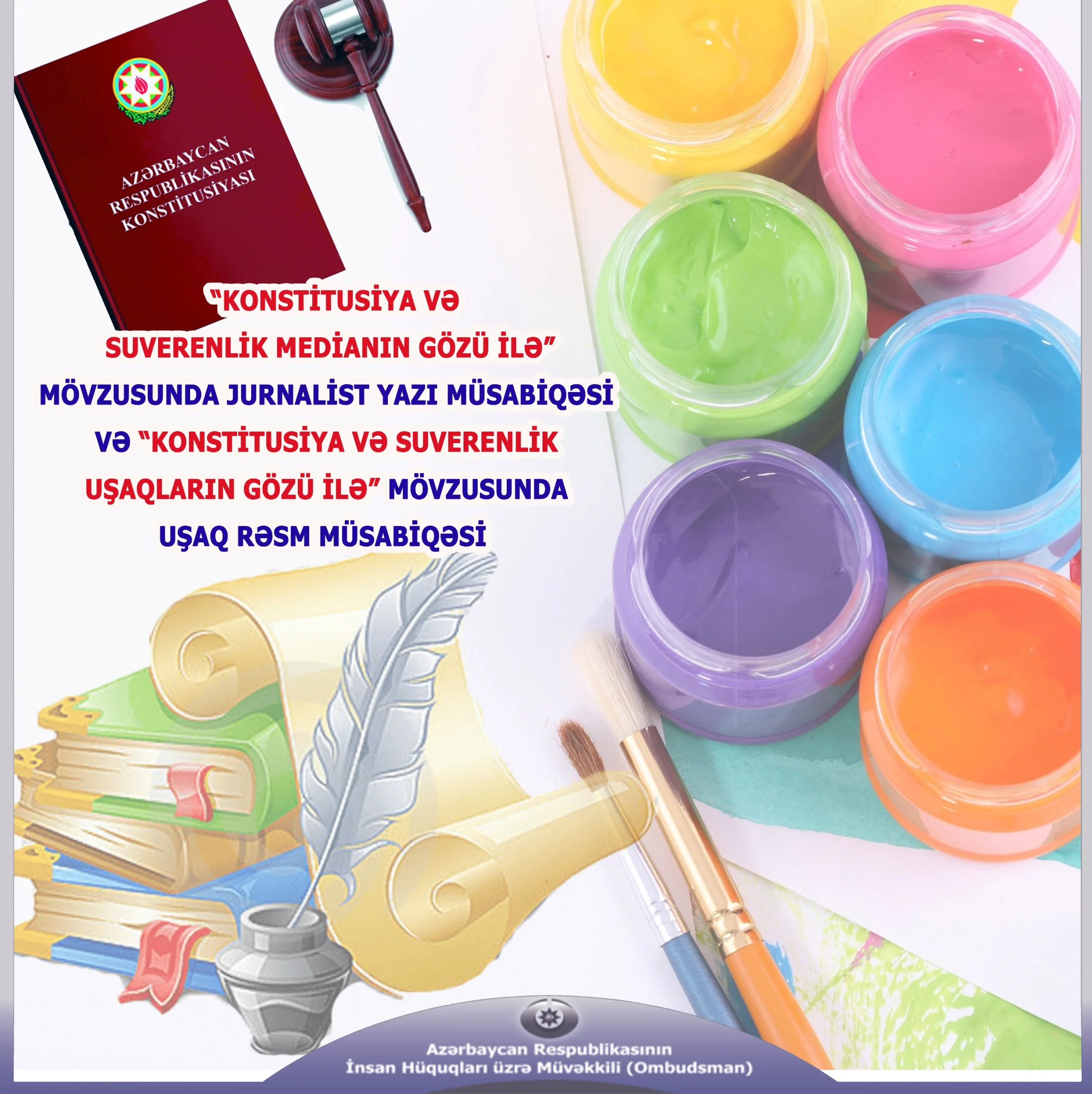 Azərbaycan Respublikasının İnsan Hüquqları üzrə Müvəkkili (Ombudsman) 10 Dekabr - Beynəlxalq İnsan Hüquqları Günü münasibətilə ənənəvi Jurnalist yazı və Uşaq rəsm müsabiqələrini elan edir
