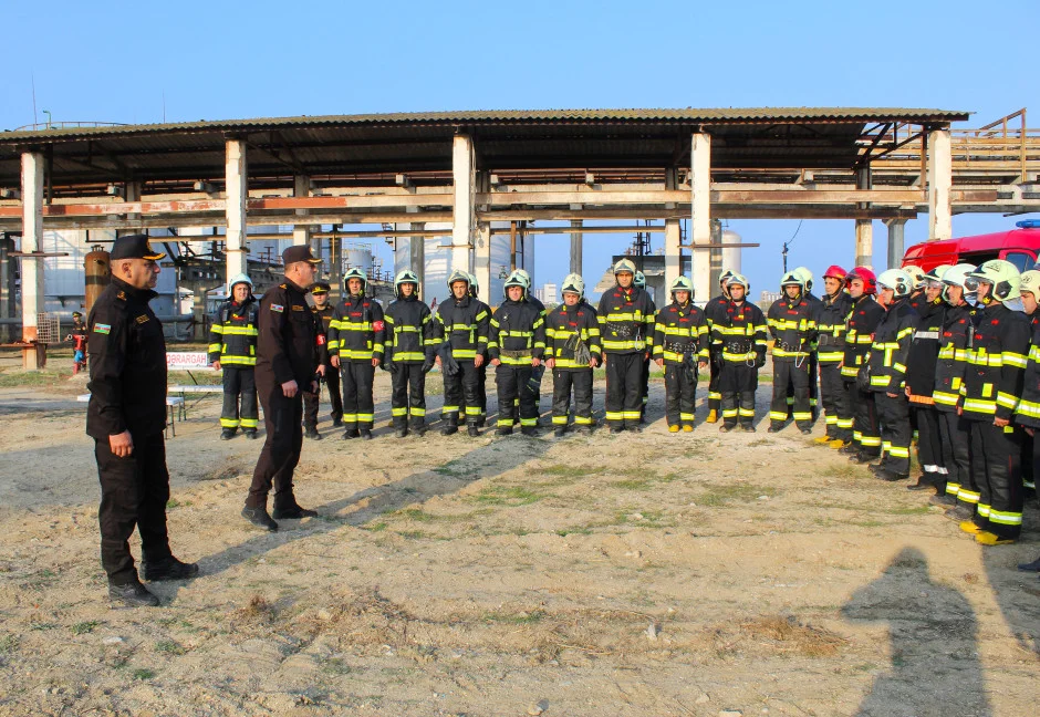 FHN-in Dövlət Yanğından Mühafizə Xidməti yanğın-taktiki təlim keçirib