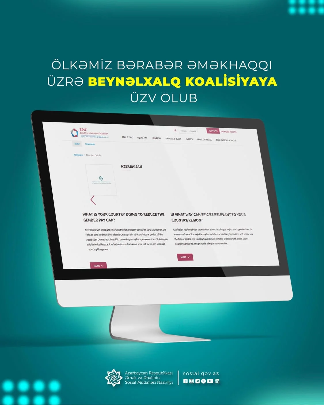 Ölkəmiz Bərabər əməkhaqqı üzrə Beynəlxalq Koalisiyaya üzv olub