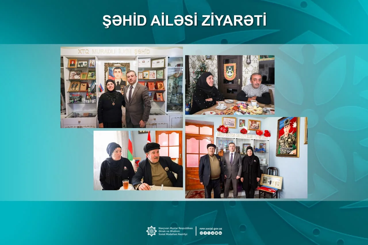 Şəhid mayor Elşən Orucovun və şəhid baş leytenant İlkin Muradlının ailələri ziyarət olunub