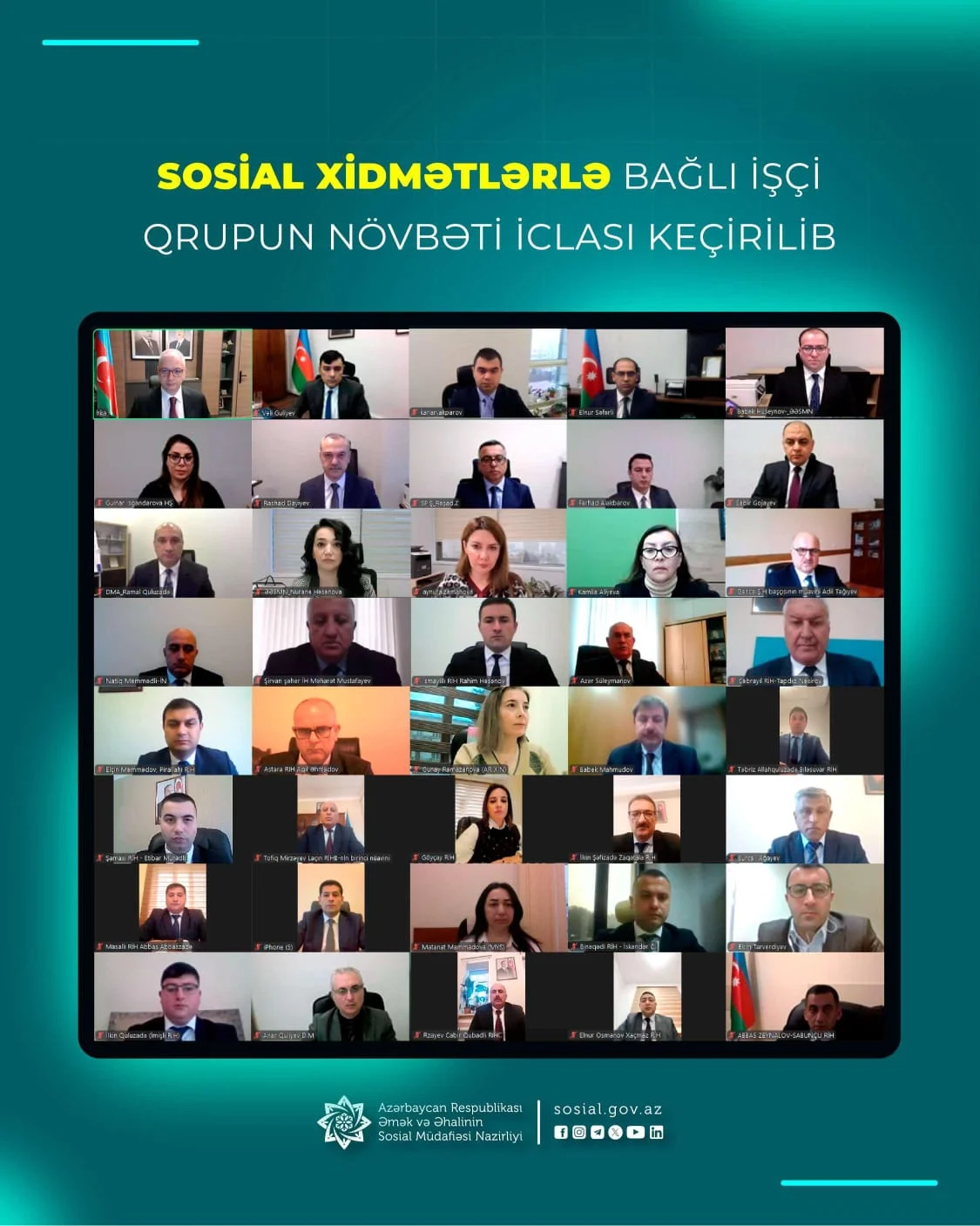 Sosial xidmətlərlə bağlı İşçi Qrupun növbəti iclası keçirilib